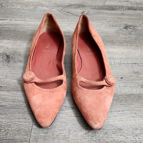 Vintage Prada Suede PointyToe Flats - Picture 1 of 11